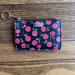 Kate Spade Rose pattern key/card holder